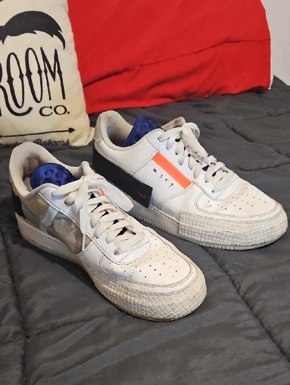 Nike Air Force 1 Drop Low White Summit Sneakers Size 12